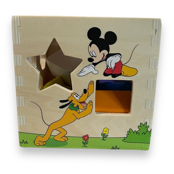 Disney Baby‎ Mickey Mouse Wooden Shape Sorting Cube, Melissa & Doug - Picture 3 of 10